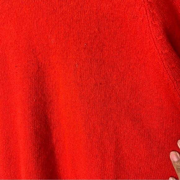 Vintage Hudson Bay Red Lambswool Angora Blend Cowl Neck Sweater Size S/P - Picture 4 of 10